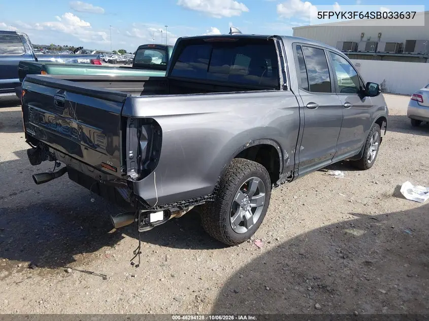 2025 HONDA RIDGELINE VIN 5FPYK3F64SB033637 — фото 4