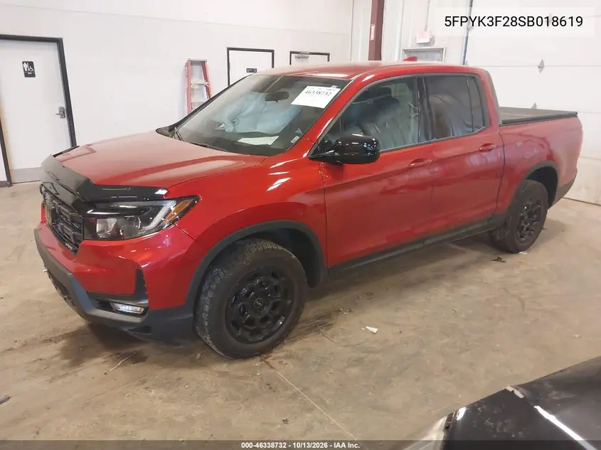 2025 HONDA RIDGELINE VIN 5FPYK3F28SB018619 — фото 2