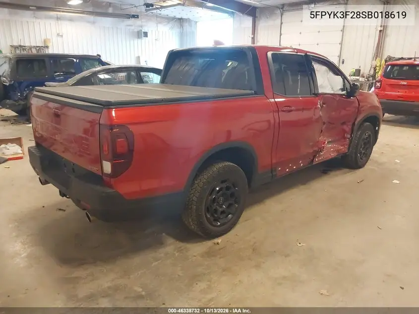 2025 HONDA RIDGELINE VIN 5FPYK3F28SB018619 — фото 4
