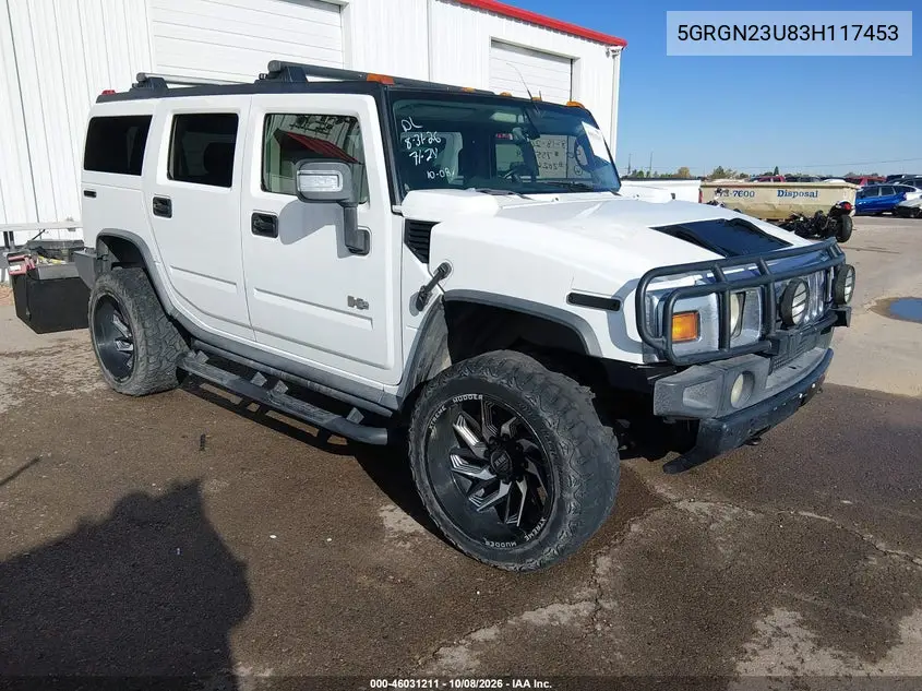 HUMMER H2 2003, VIN 5GRGN23U83H117453
