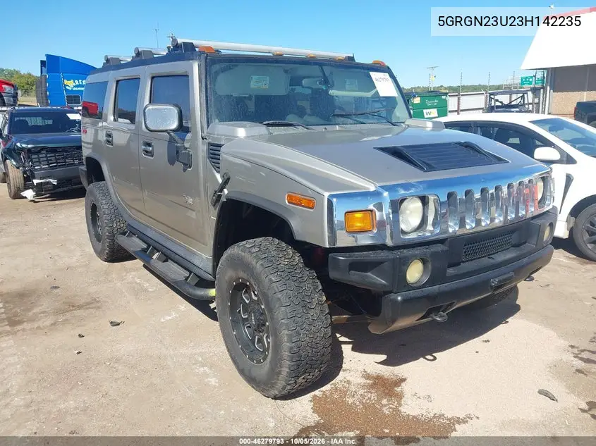 HUMMER H2 2003, VIN 5GRGN23U23H142235