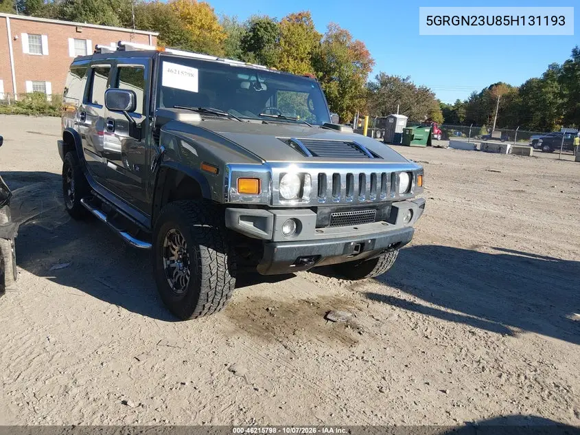 HUMMER H2 2005, VIN 5GRGN23U85H131193