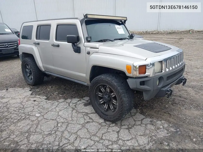 HUMMER H3 2007, VIN 5GTDN13E678146150
