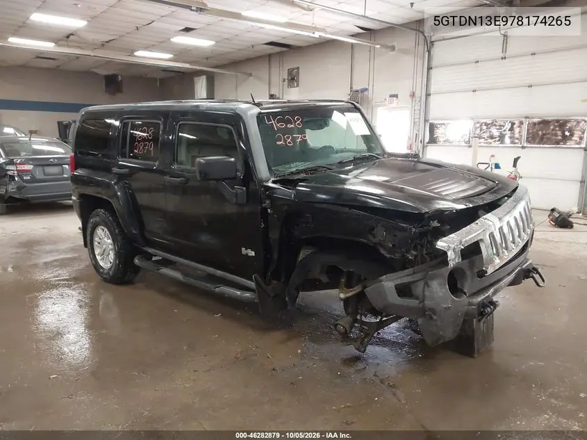 HUMMER H3 2007, VIN 5GTDN13E978174265