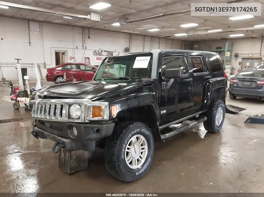 2007 HUMMER H3 VIN 5GTDN13E978174265 — фото 2