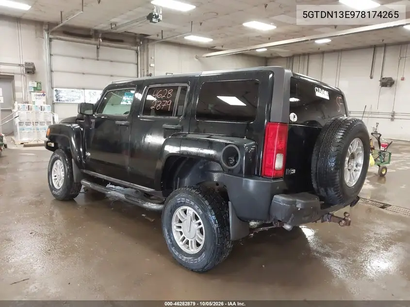 2007 HUMMER H3 VIN 5GTDN13E978174265 — фото 3