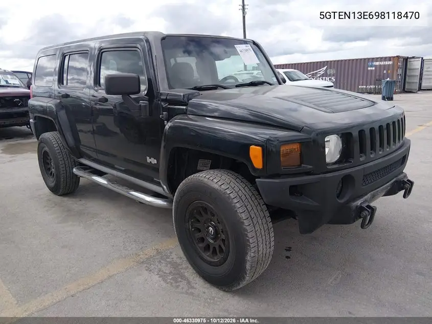 HUMMER H3 2009, VIN 5GTEN13E698118470