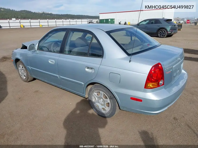2004 HYUNDAI ACCENT VIN KMHCG45C54U499827 — фото 3