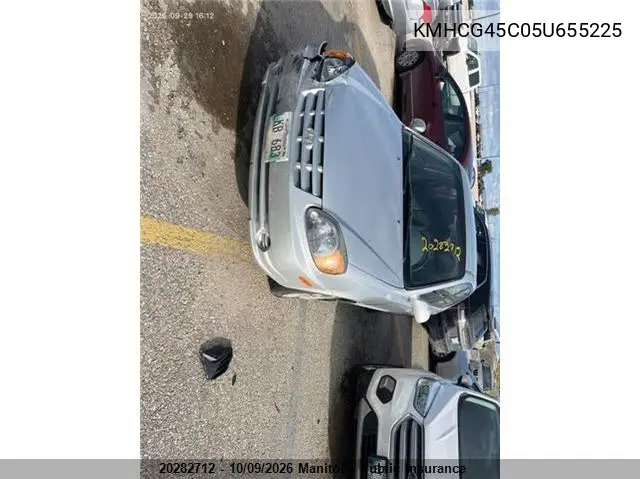 HYUNDAI ACCENT 2005, VIN KMHCG45C05U655225