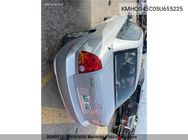 2005 HYUNDAI ACCENT VIN KMHCG45C05U655225 — фото 4