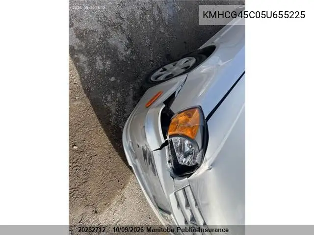 2005 HYUNDAI ACCENT VIN KMHCG45C05U655225 — фото 5