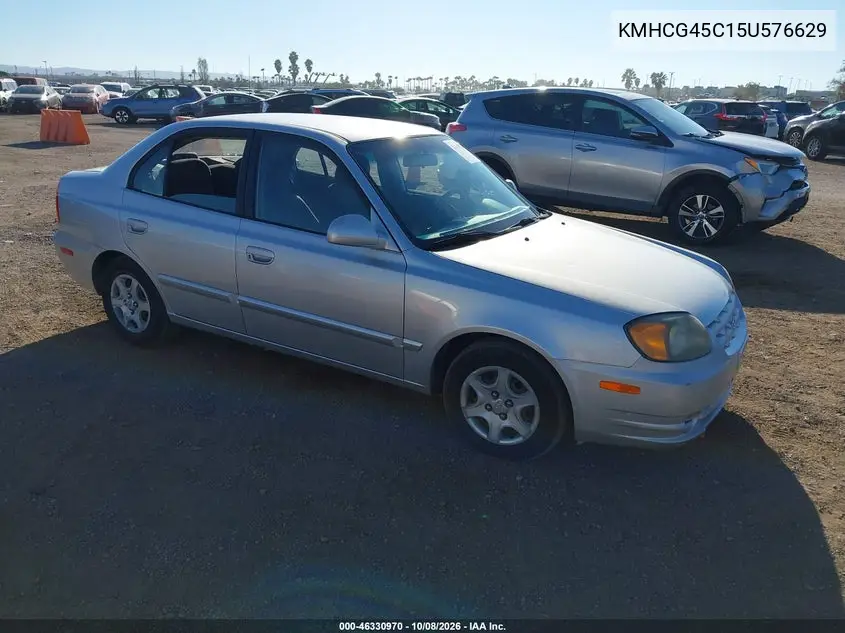 HYUNDAI ACCENT 2005, VIN KMHCG45C15U576629