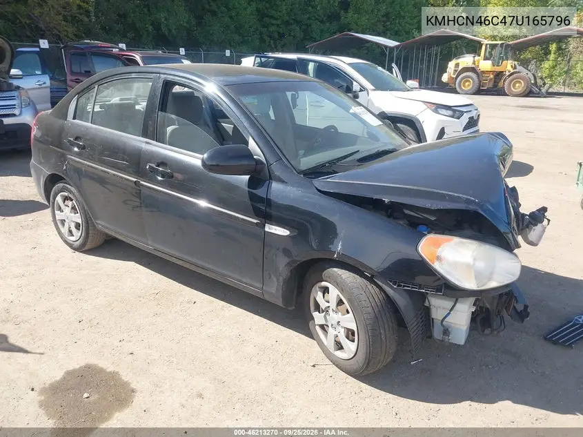 HYUNDAI ACCENT 2007, VIN KMHCN46C47U165796