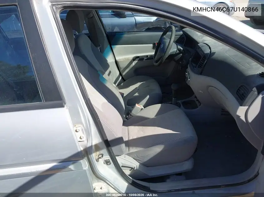 2007 HYUNDAI ACCENT VIN KMHCN46C67U140866 — фото 5
