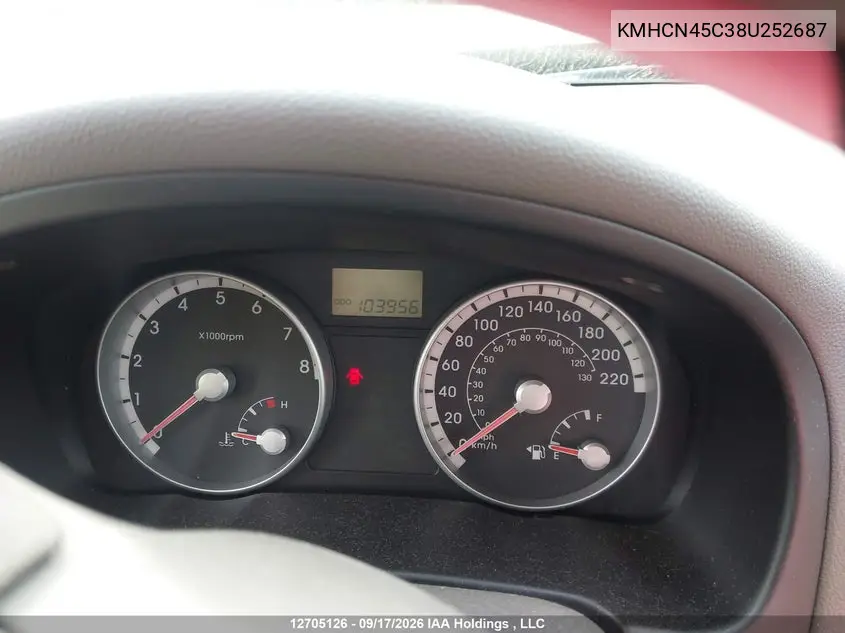 2008 HYUNDAI ACCENT VIN KMHCN45C38U252687 — фото 7