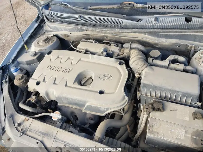 2008 HYUNDAI ACCENT VIN KMHCN35CX8U092575 — фото 10
