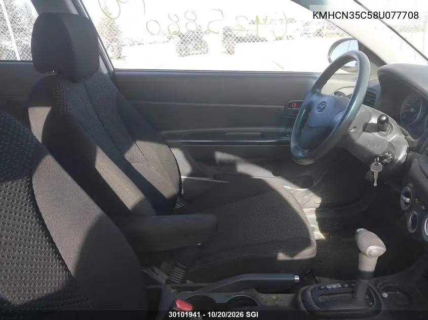 2008 HYUNDAI ACCENT VIN KMHCN35C58U077708 — фото 5