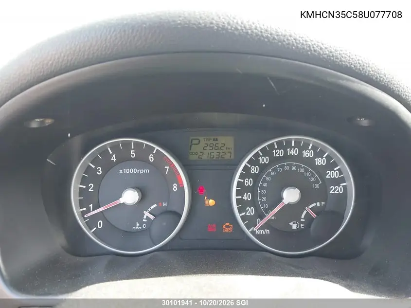 2008 HYUNDAI ACCENT VIN KMHCN35C58U077708 — фото 7