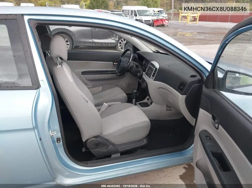 2008 HYUNDAI ACCENT VIN KMHCN36CX8U088346 — фото 5