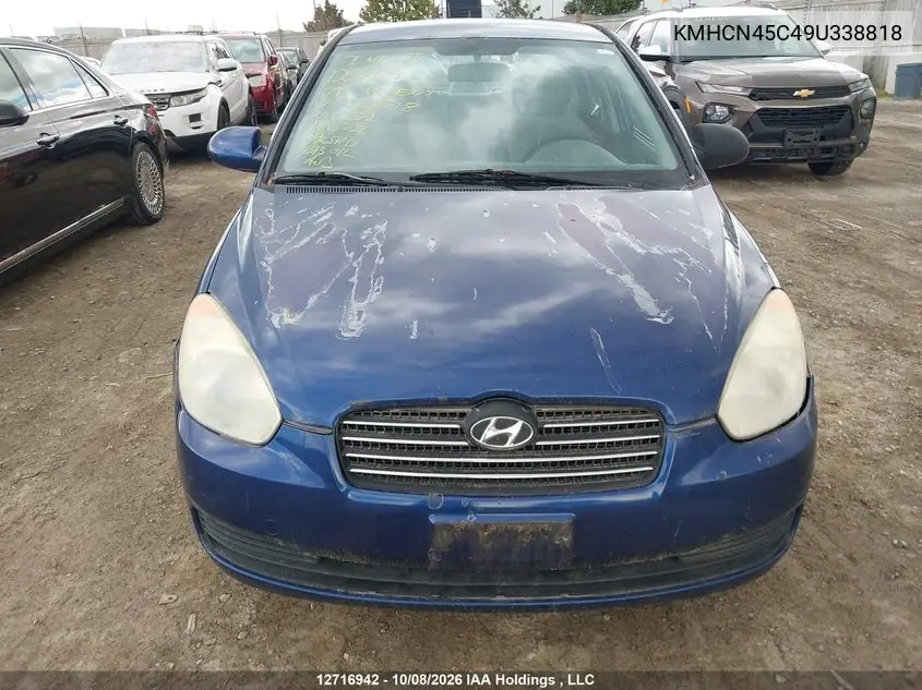 2009 HYUNDAI ACCENT VIN KMHCN45C49U338818 — фото 13