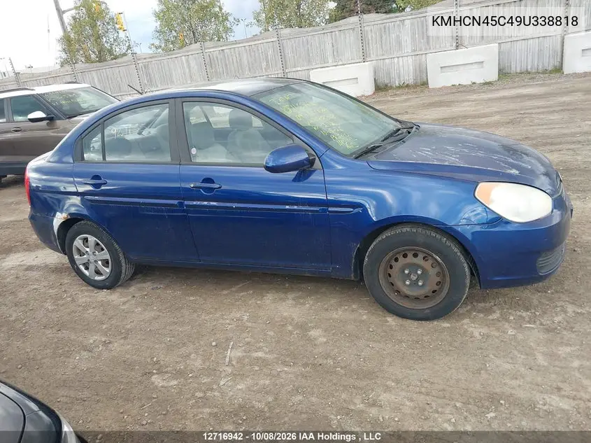 2009 HYUNDAI ACCENT VIN KMHCN45C49U338818 — фото 14