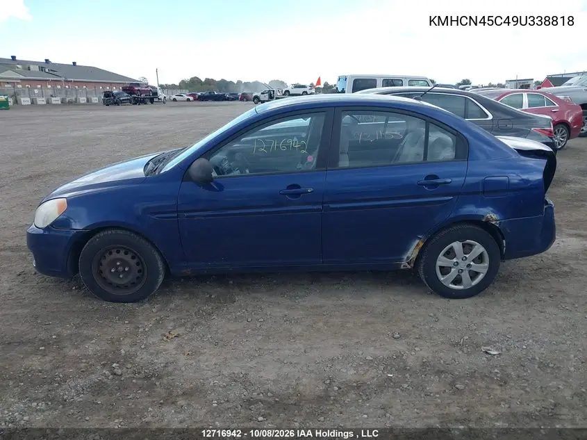 2009 HYUNDAI ACCENT VIN KMHCN45C49U338818 — фото 15