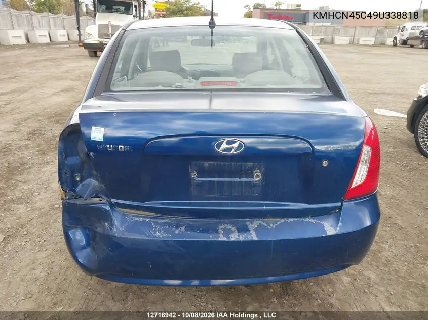 2009 HYUNDAI ACCENT VIN KMHCN45C49U338818 — фото 17