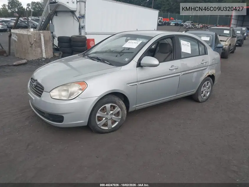 2009 HYUNDAI ACCENT VIN KMHCN46C09U320427 — фото 2
