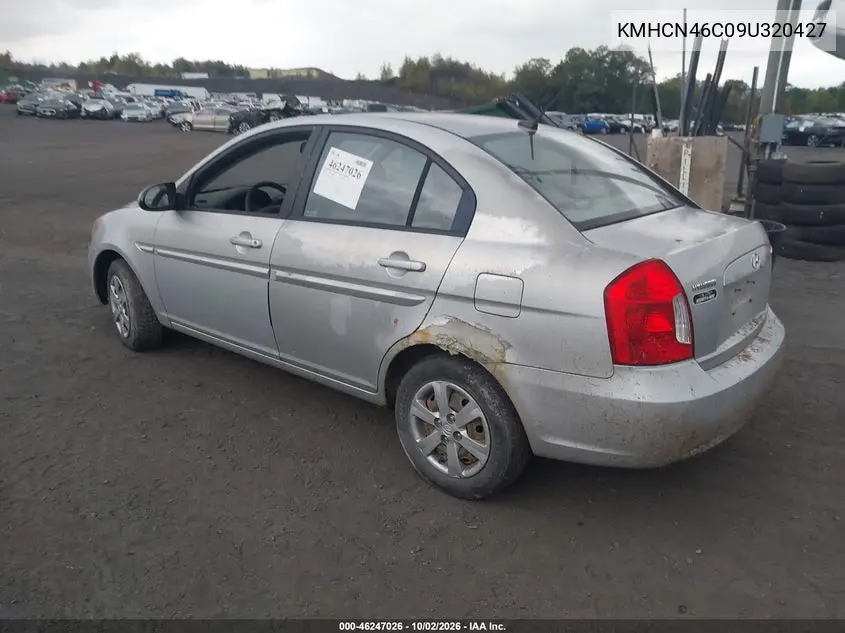 2009 HYUNDAI ACCENT VIN KMHCN46C09U320427 — фото 3