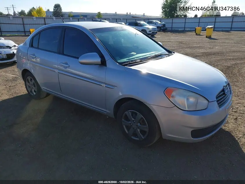 HYUNDAI ACCENT 2009, VIN KMHCN46C49U347386