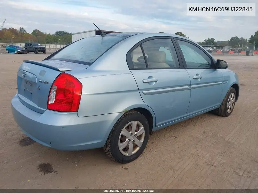 2009 HYUNDAI ACCENT VIN KMHCN46C69U322845 — фото 4