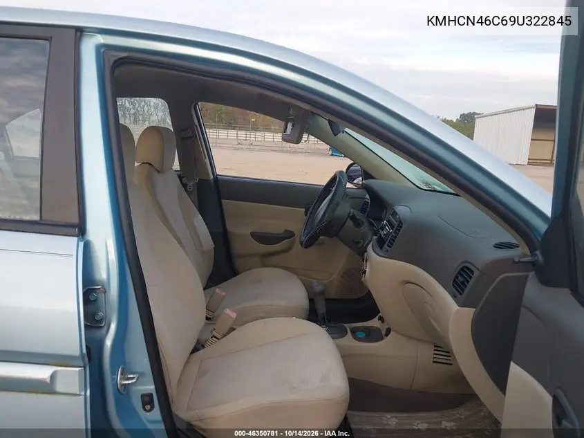2009 HYUNDAI ACCENT VIN KMHCN46C69U322845 — фото 5