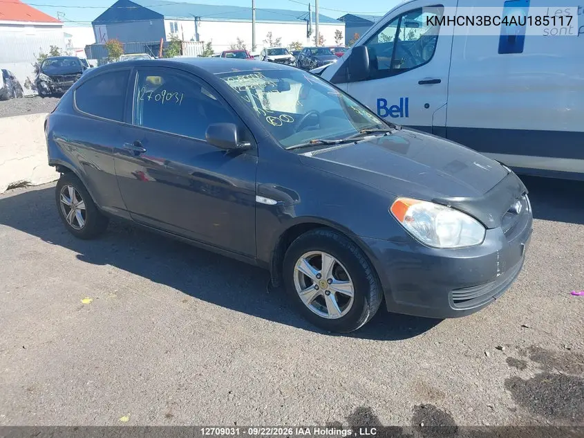 HYUNDAI ACCENT 2010, VIN KMHCN3BC4AU185117