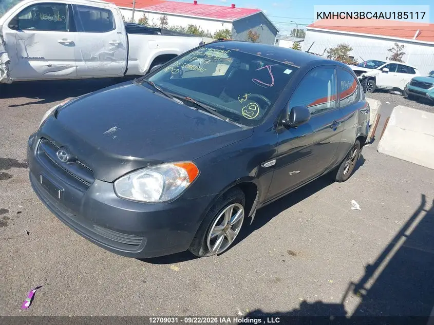 2010 HYUNDAI ACCENT VIN KMHCN3BC4AU185117 — фото 2