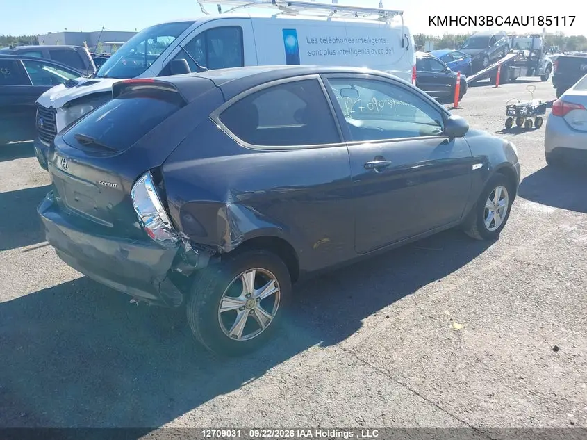 2010 HYUNDAI ACCENT VIN KMHCN3BC4AU185117 — фото 4