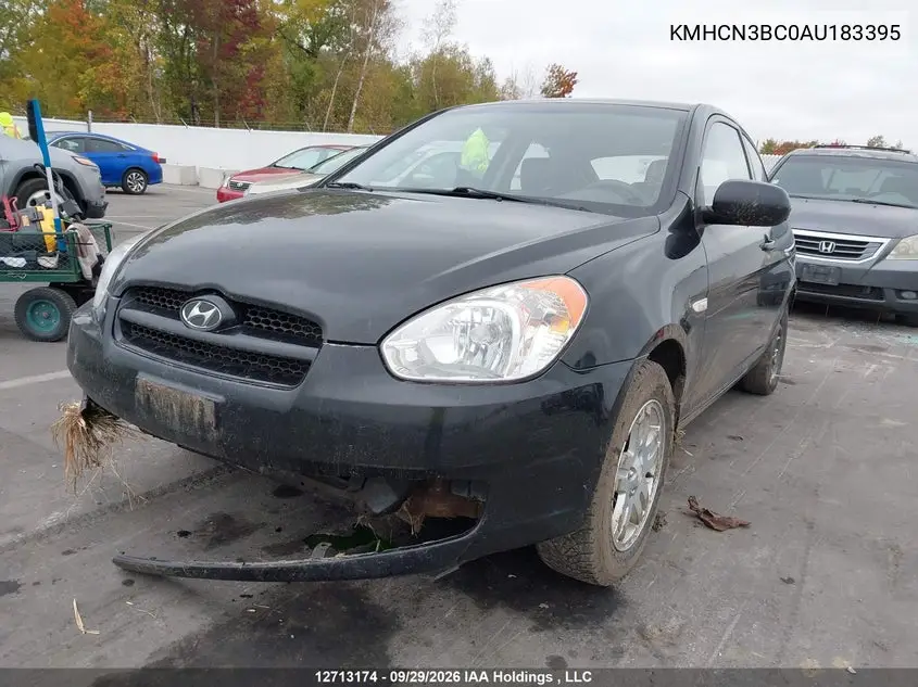 2010 HYUNDAI ACCENT VIN KMHCN3BC0AU183395 — фото 2