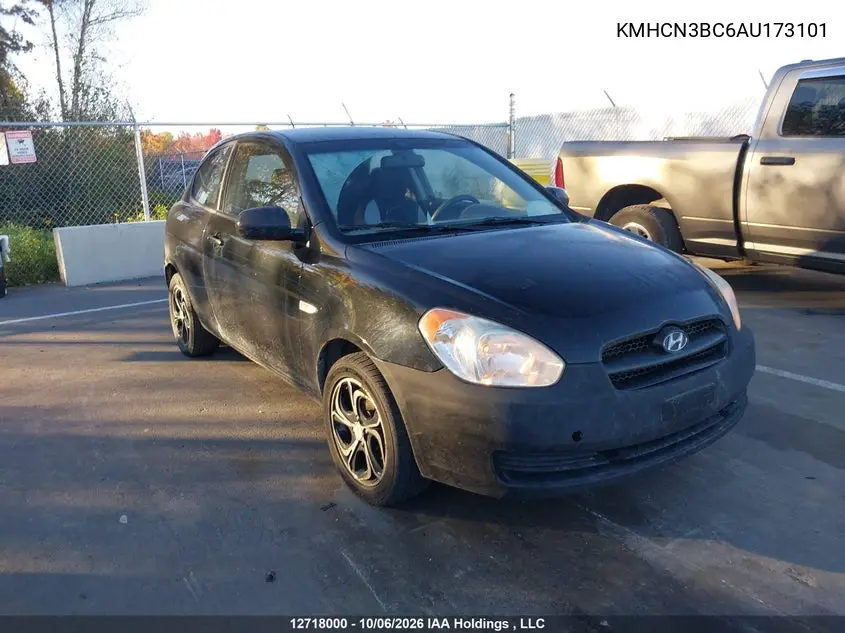 HYUNDAI ACCENT 2010, VIN KMHCN3BC6AU173101