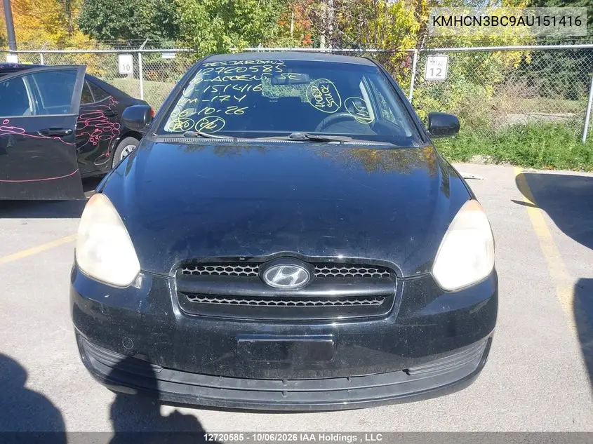 2010 HYUNDAI ACCENT VIN KMHCN3BC9AU151416 — фото 13