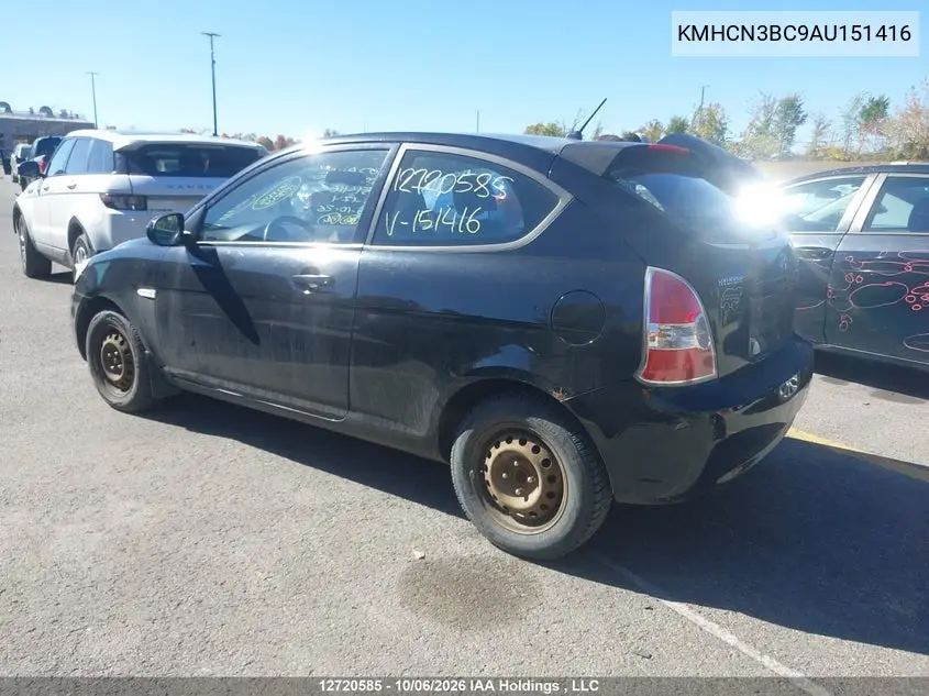 2010 HYUNDAI ACCENT VIN KMHCN3BC9AU151416 — фото 3