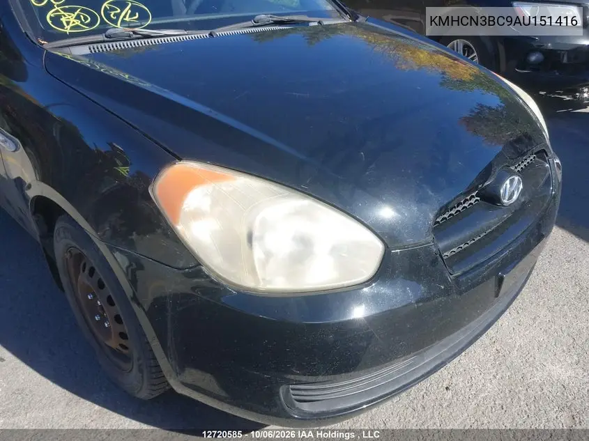 2010 HYUNDAI ACCENT VIN KMHCN3BC9AU151416 — фото 6