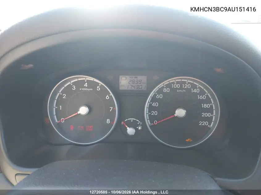2010 HYUNDAI ACCENT VIN KMHCN3BC9AU151416 — фото 7