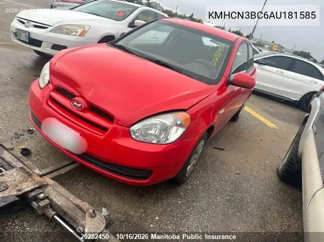 2010 HYUNDAI ACCENT VIN KMHCN3BC6AU181585 — фото 2