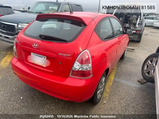 2010 HYUNDAI ACCENT VIN KMHCN3BC6AU181585 — фото 4