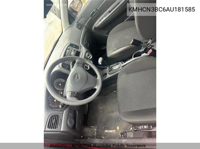 2010 HYUNDAI ACCENT VIN KMHCN3BC6AU181585 — фото 5