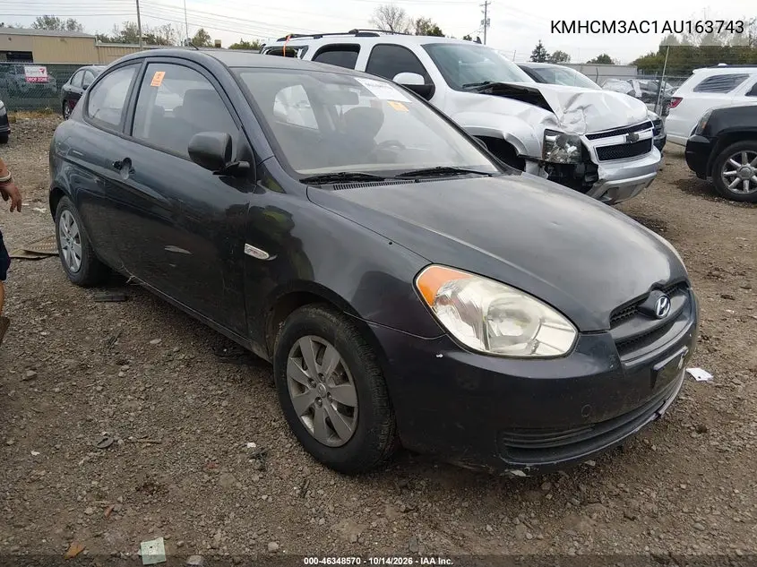 HYUNDAI ACCENT 2010, VIN KMHCM3AC1AU163743