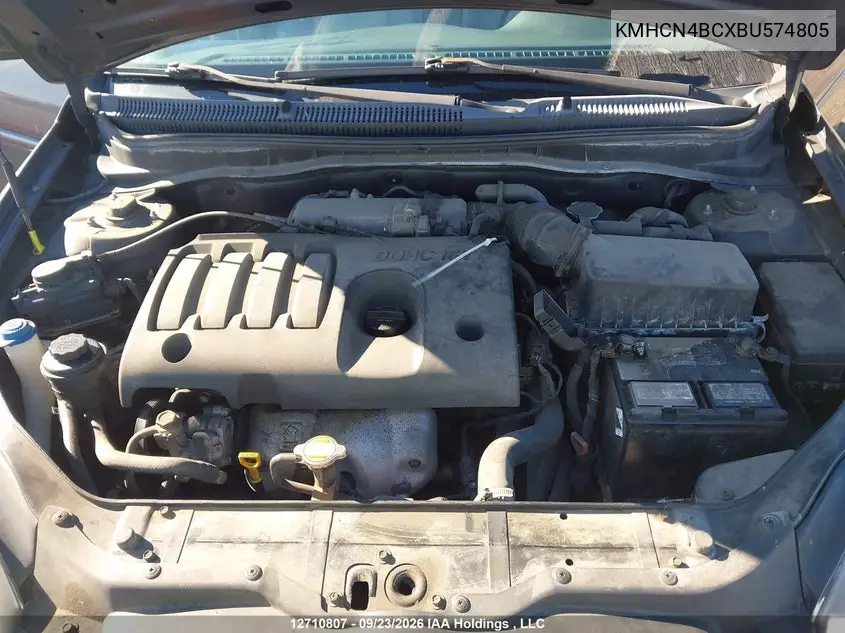 2011 HYUNDAI ACCENT VIN KMHCN4BCXBU574805 — фото 10