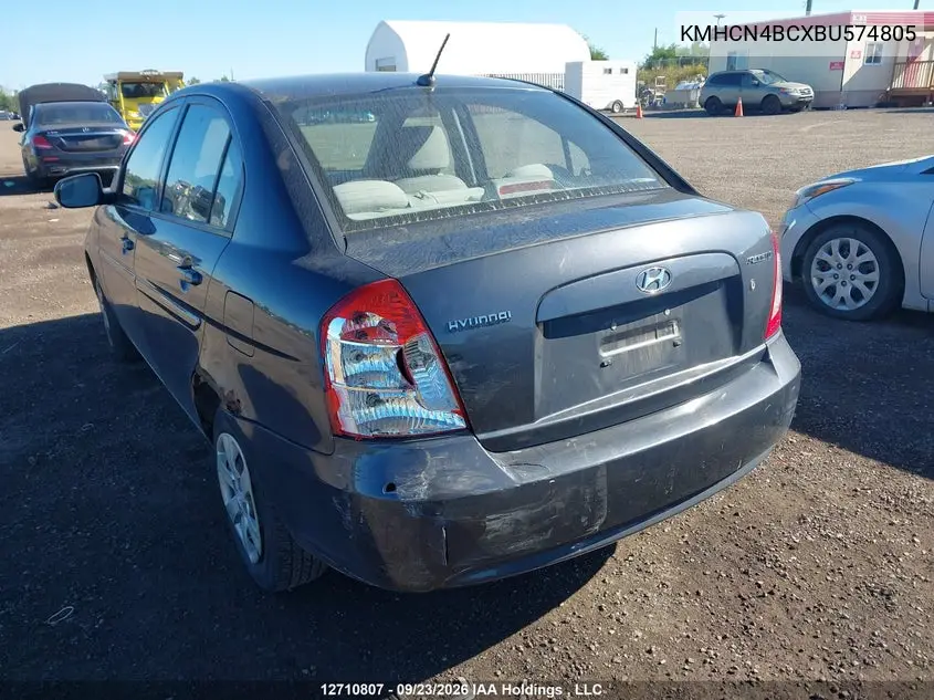 2011 HYUNDAI ACCENT VIN KMHCN4BCXBU574805 — фото 3