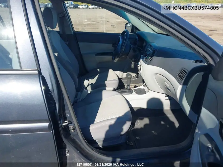 2011 HYUNDAI ACCENT VIN KMHCN4BCXBU574805 — фото 5