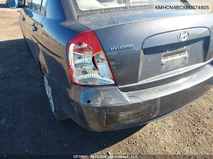 2011 HYUNDAI ACCENT VIN KMHCN4BCXBU574805 — фото 6
