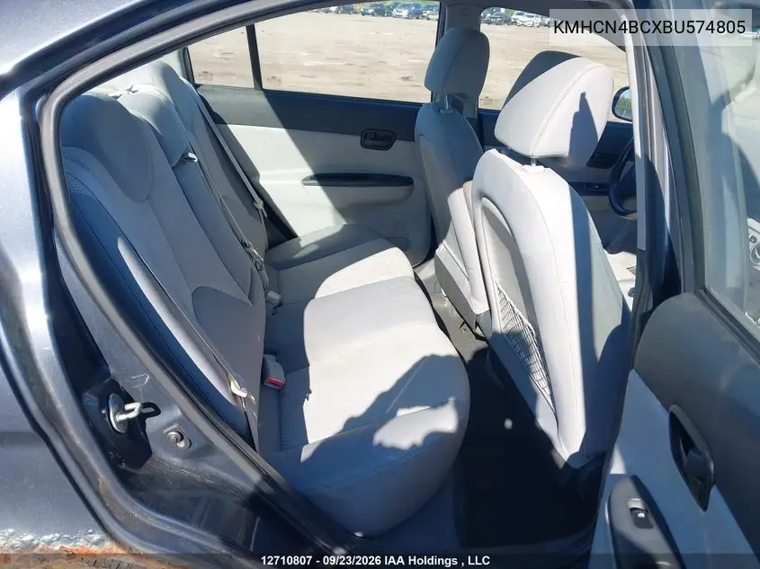 2011 HYUNDAI ACCENT VIN KMHCN4BCXBU574805 — фото 8